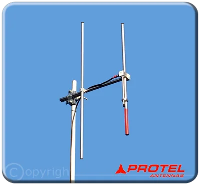 antena Yagi direccional 2 elementos 150-300MHz - Protel Antena Kit