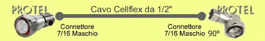 Cellflex 1/2" 7/16m-7/16m 90° Cables para sistemas de antena FM