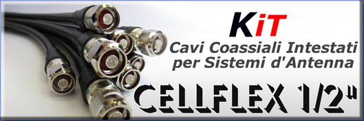 Cellflex 1/2" Cables con conectores para antenas de sistemas FM