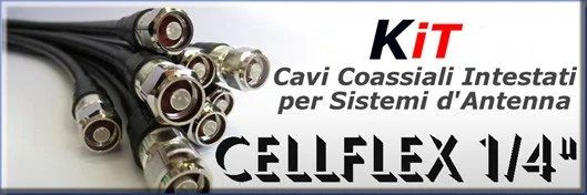 Cellflex 1/4"  Cables con conectores para antenas de sistemas FM